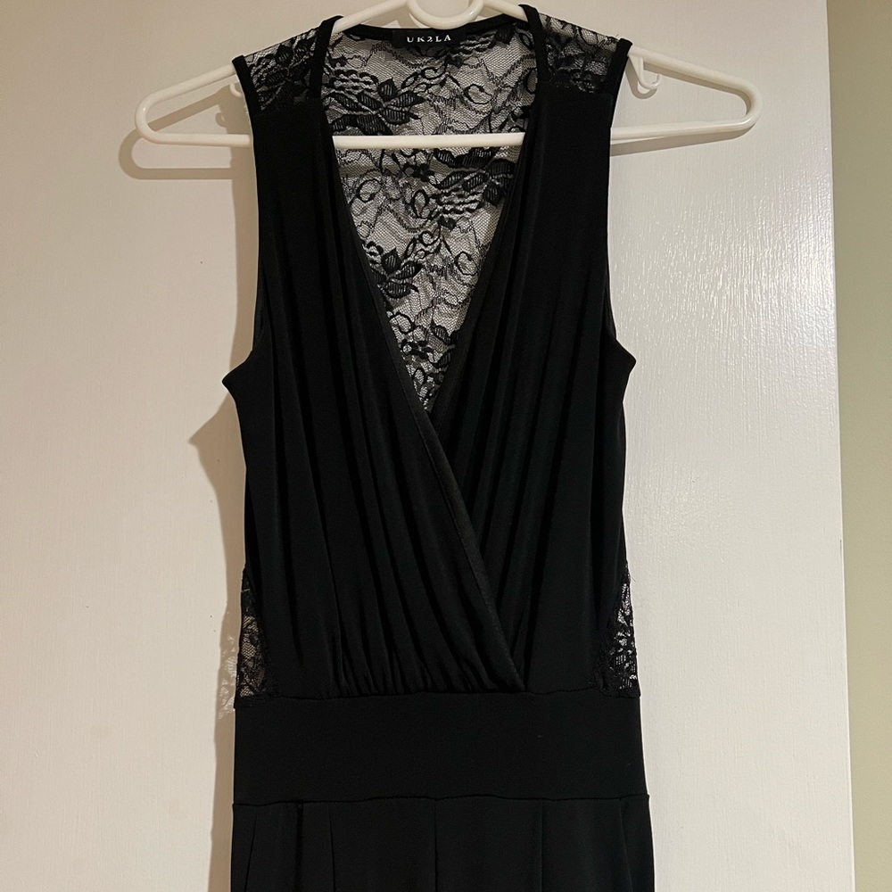 Black Jumpsuit with Lace Back